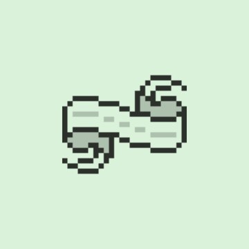 A pixel art icon representing one of the motifs of the witty short stories collected in Sempiternity.