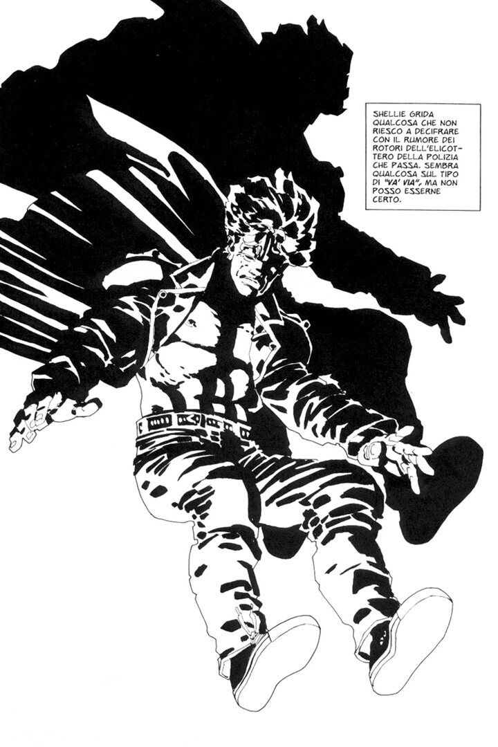 
      A splash page from the graphic novel Sin City.
      