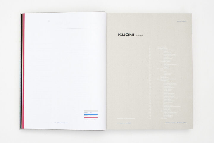 
      A double page spread of the Kuoni Annual Report 2011.
      