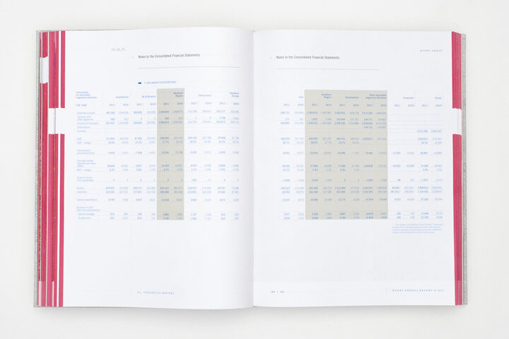 
      A double page spread of the Kuoni Annual Report 2011.
      