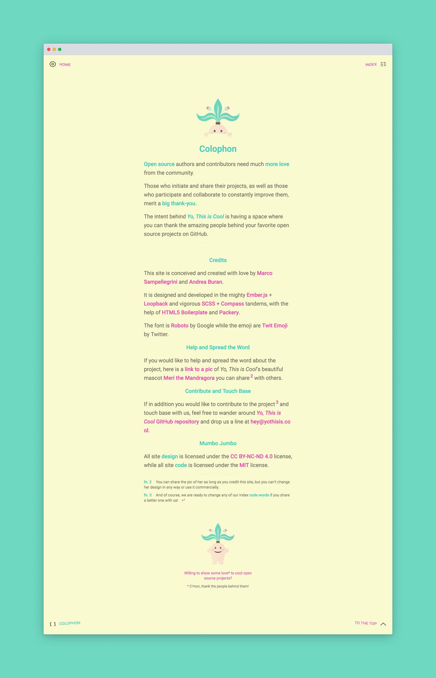 
      A screenshot of the site Yo, This is Cool!
      