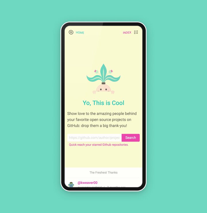 
      A screenshot of the site Yo, This is Cool!
      